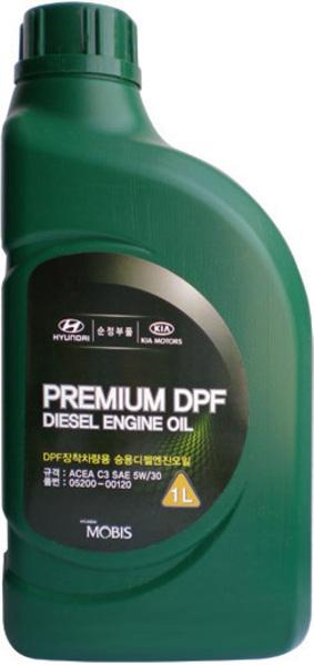 Hyundai (Kia) 05200-00120 Моторное масло Premium DPF Diesel Engine OIL 5W30 1L
